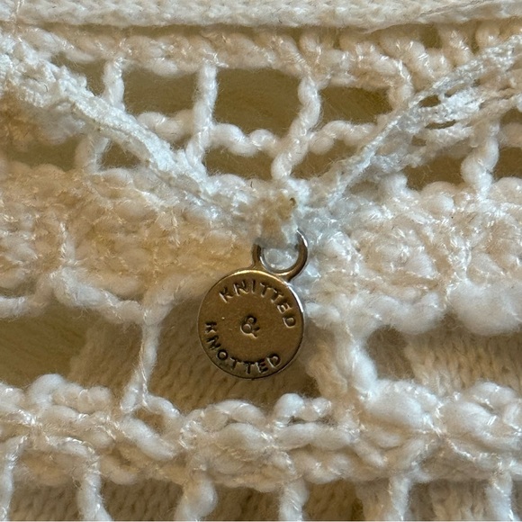 Anthropology - Knitted & Knotted Ivory Belted Crochet Cardi - XS - Picture 4 of 5